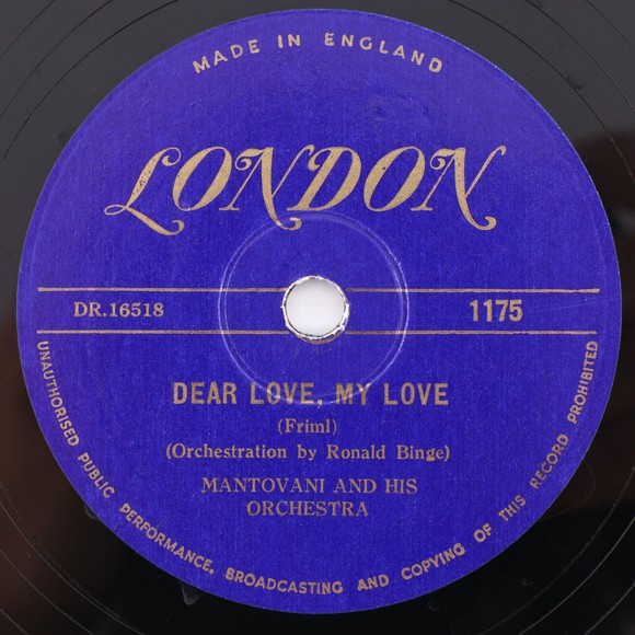 Mantovani & His Orchestra, Dancing with Tears In My Eyes/Dear Love 78 rpm Record - Picture 3 of 16